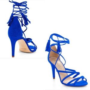 BCBG MaxAzria Blue Suede Heels